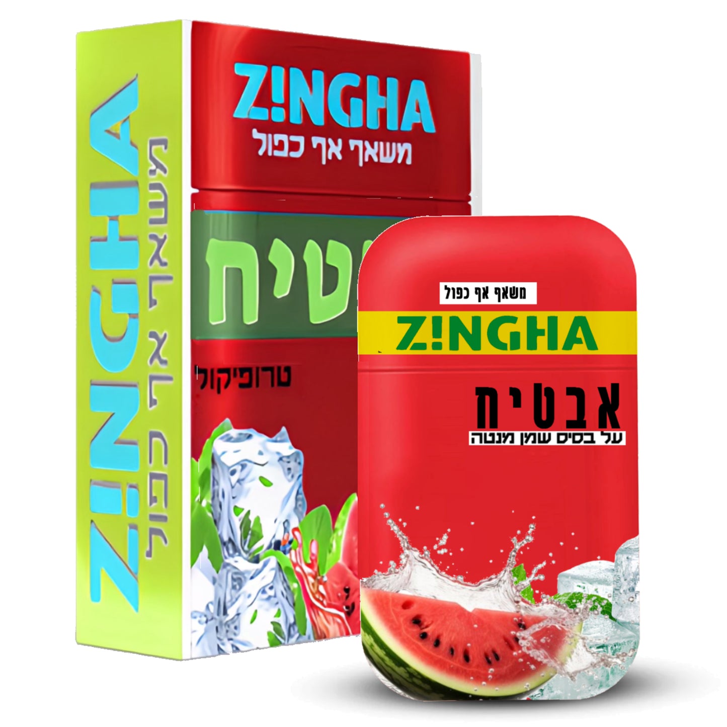 משאף אף כפול על בסיס שמן מנטה בניחוח אבטיח אקזוטי פירותי