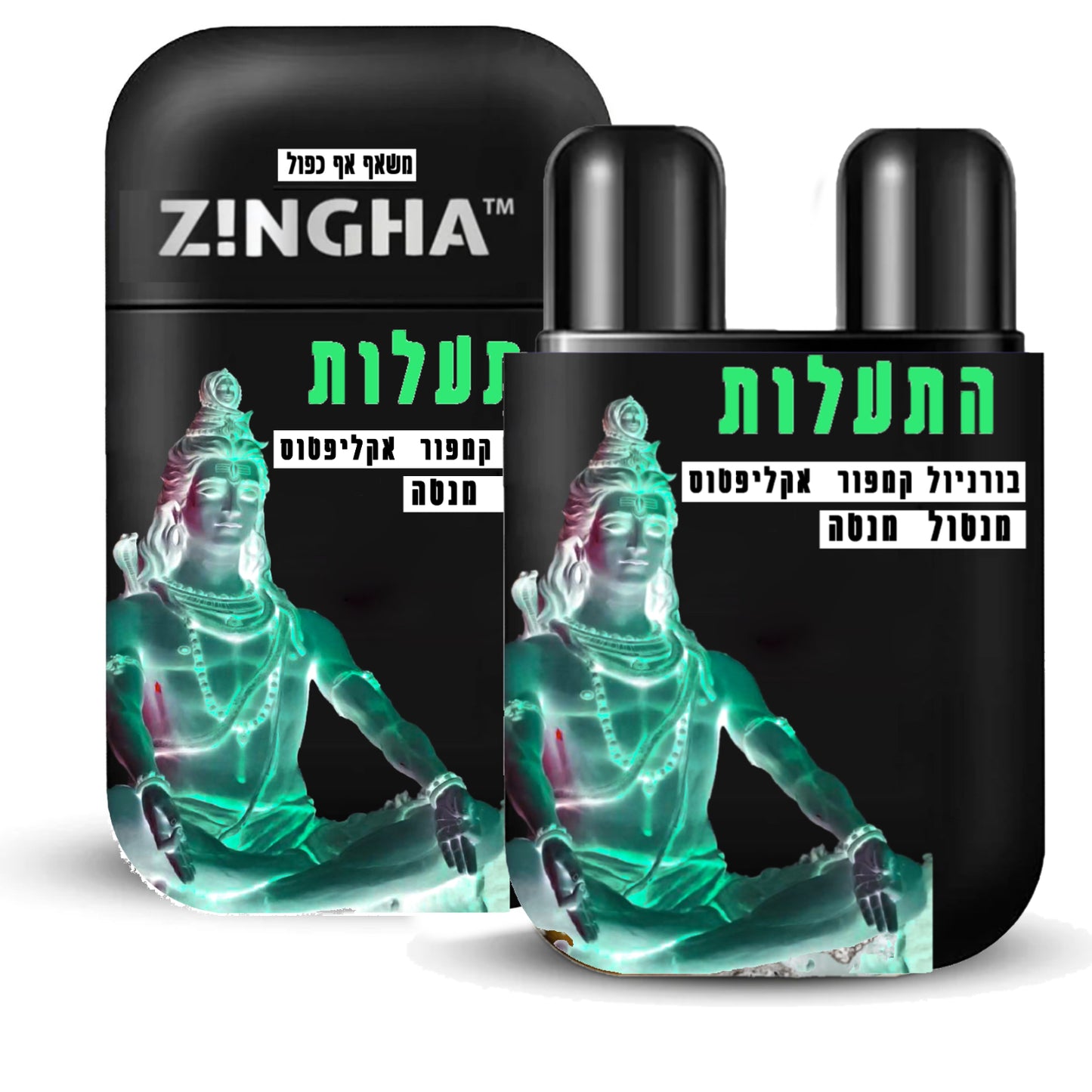 משאף שמן אתרי לאף על בסיס מנטה ללהרגשה מרוממת